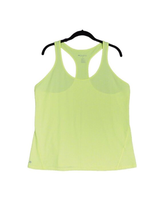 Ideology Tops - Ideology Neon Yellow Racerback Tank Top XL Polyester Spandex Womens Sleeveless A